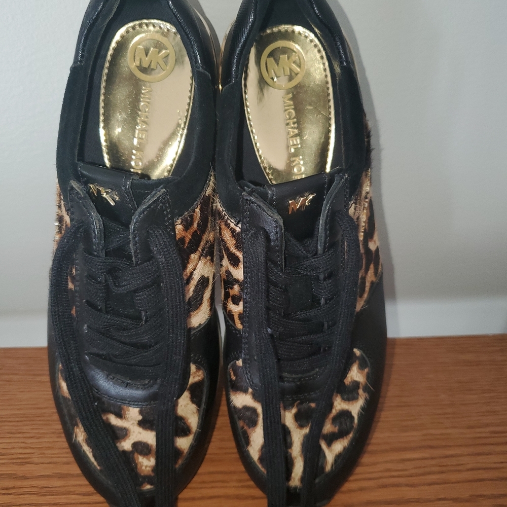 Michael Kors-Allie Leopard Sneakers-New-Sz8